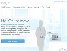 Tablet Screenshot of breathetechnologies.com